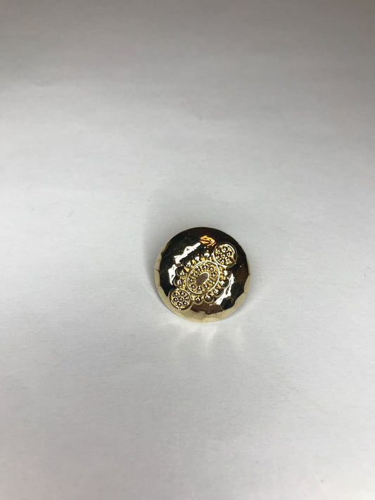 Gold button 17 mm