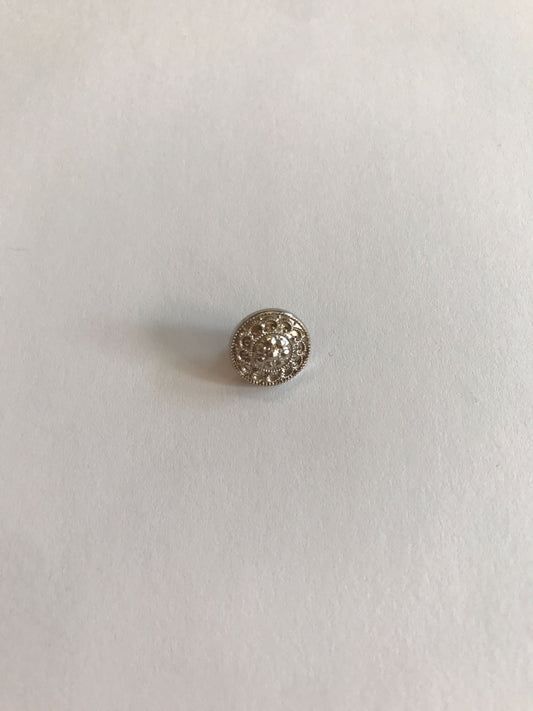 Silver button 10 mm