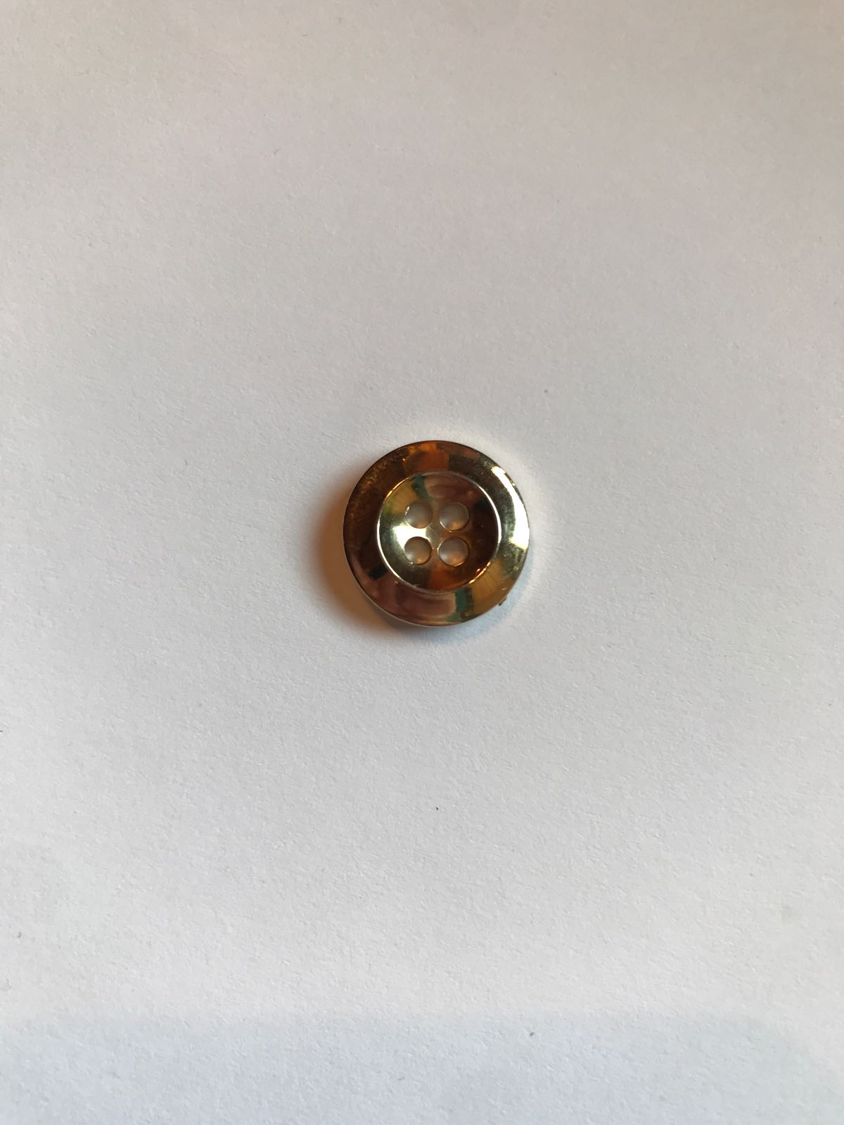 Gold button 15 mm