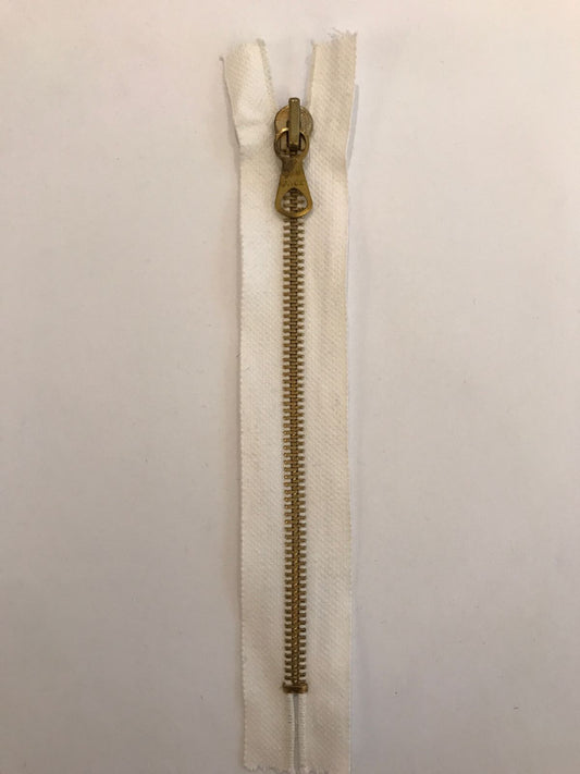 Metal zipper non-divisible 17 cm