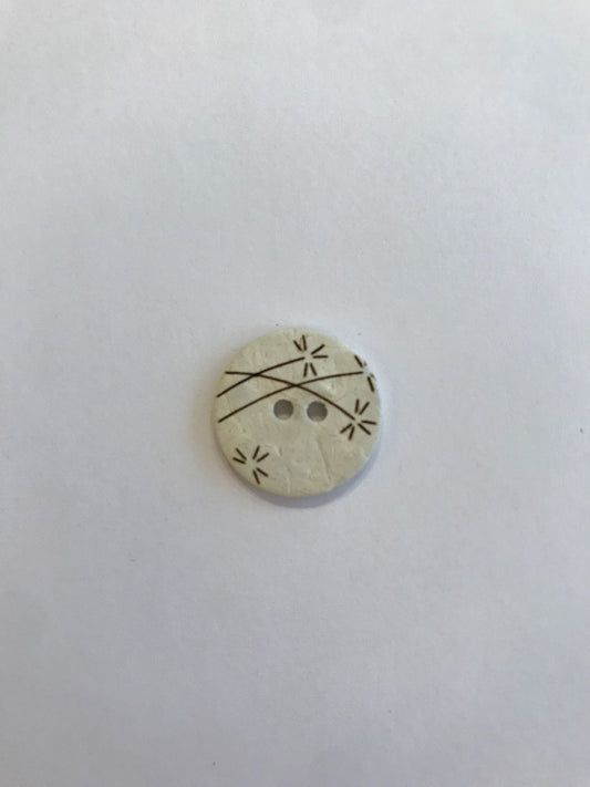 Button with flowers 18 mm