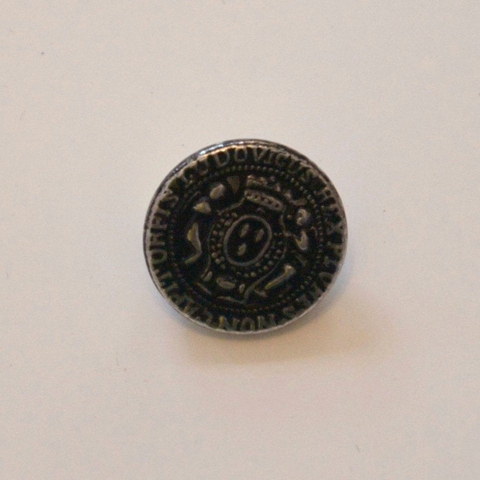 Silver button 19 mm