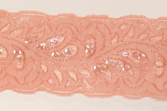 Stretch lace w/ sequins 60 mm