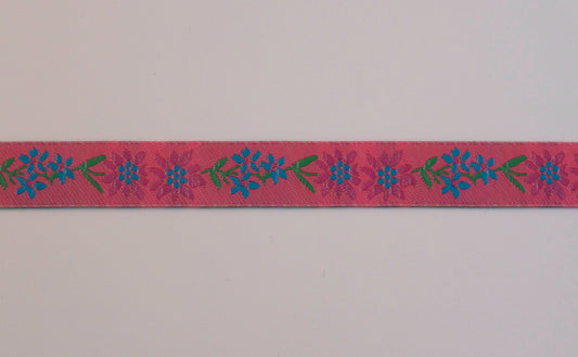 Ribbon w/ flowers 15 mm