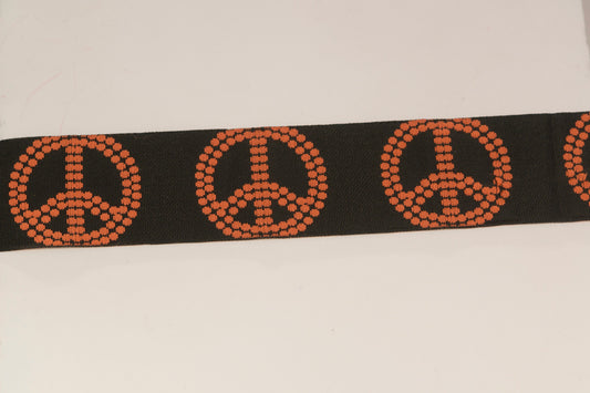 Ribbon w/ peace sign 38 mm