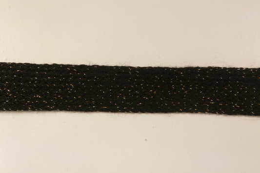Knitting ribbon w/ gold 20 mm