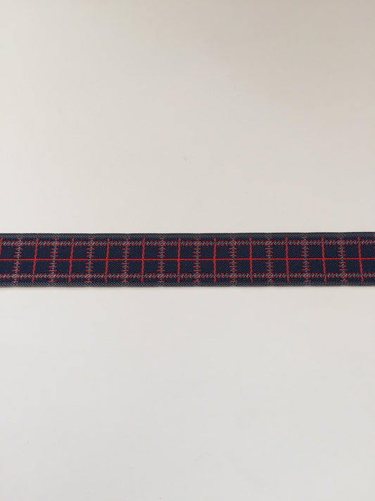 Checkered ribbon 15 mm