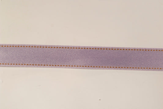 Satin ribbon w/ stripes 16 mm