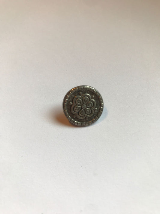 Silver button 16 mm