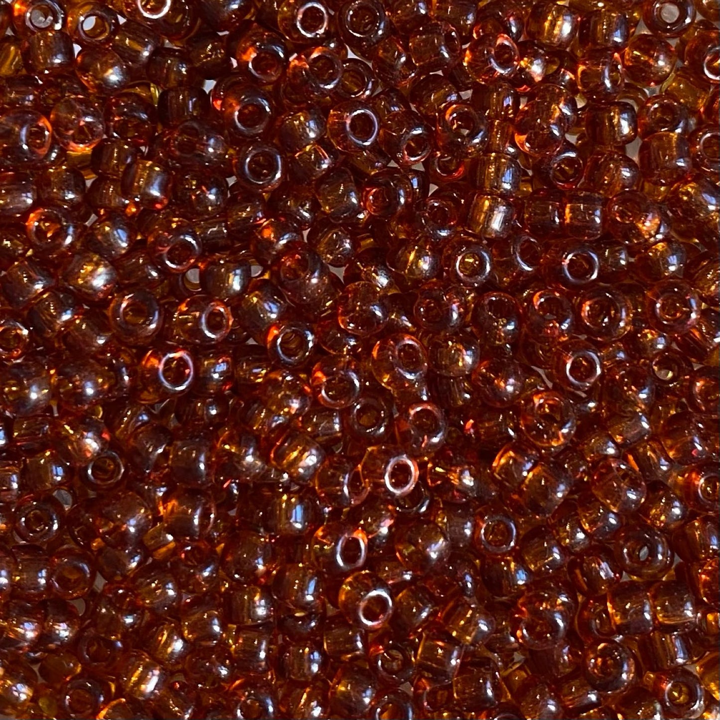 Red-brown glass beads size 11/0
