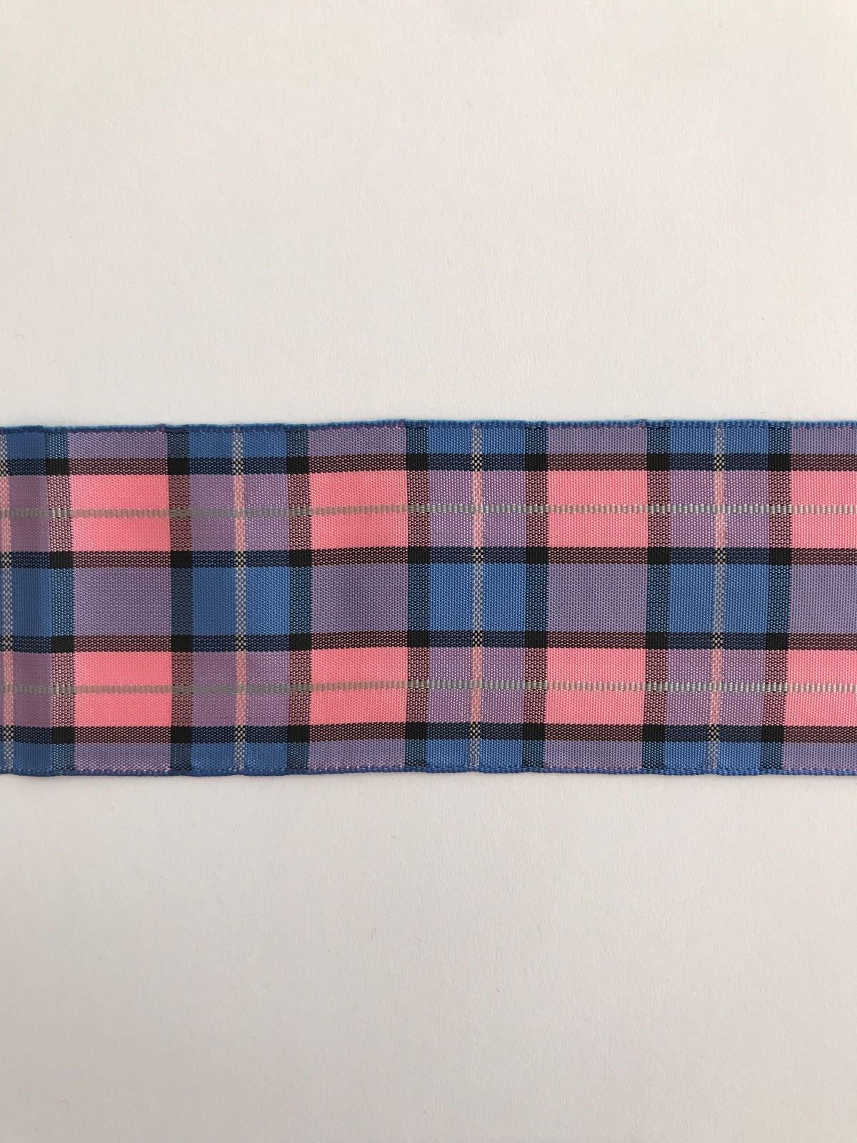 Taffeta ribbon with checks 50 mm