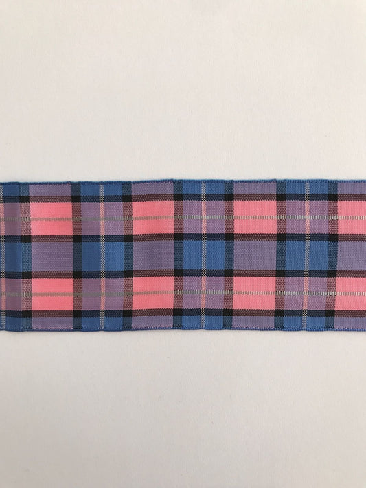Taffeta ribbon with checks 50 mm