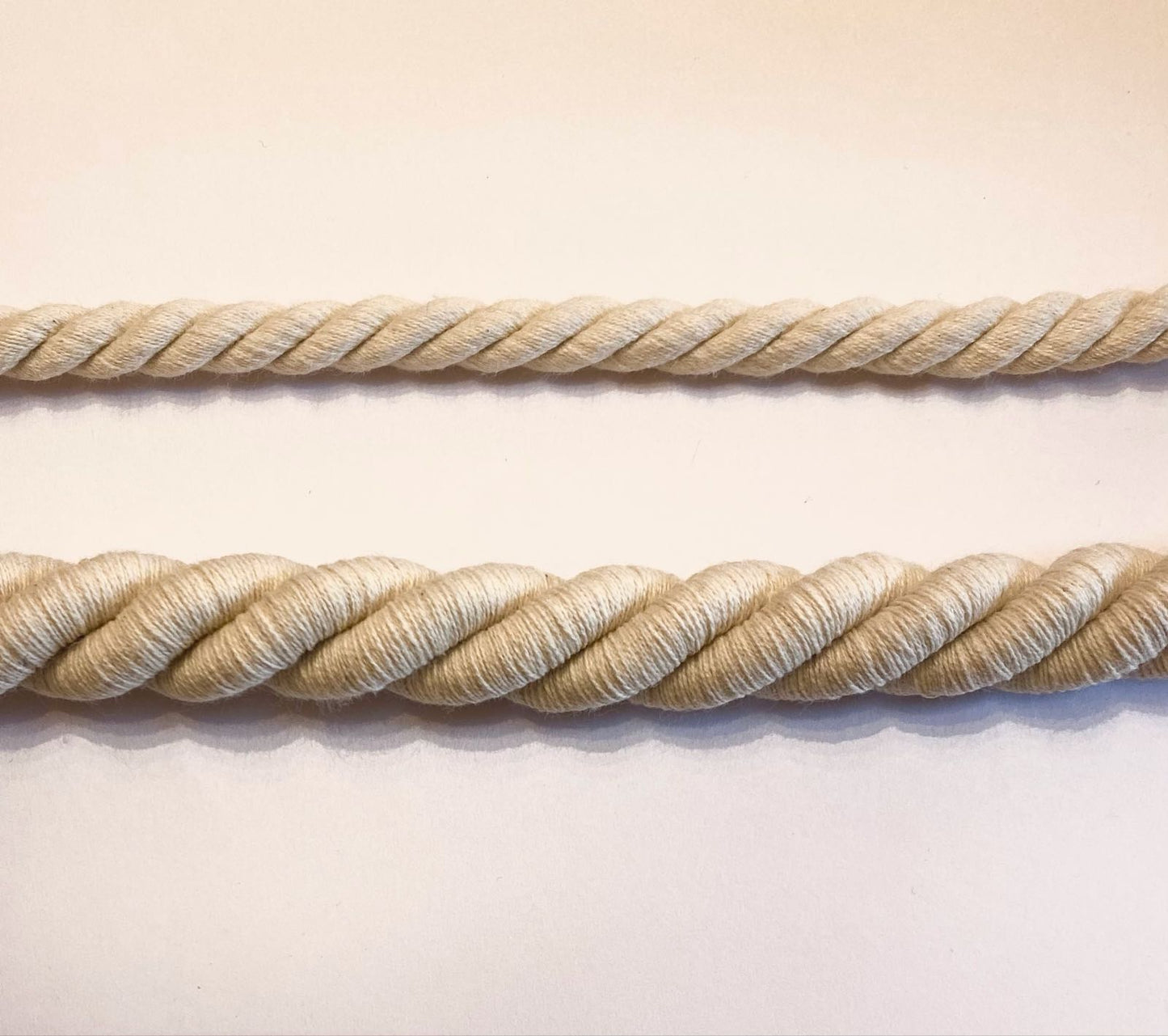 Furniture cord unbleached cotton 8-15 mm