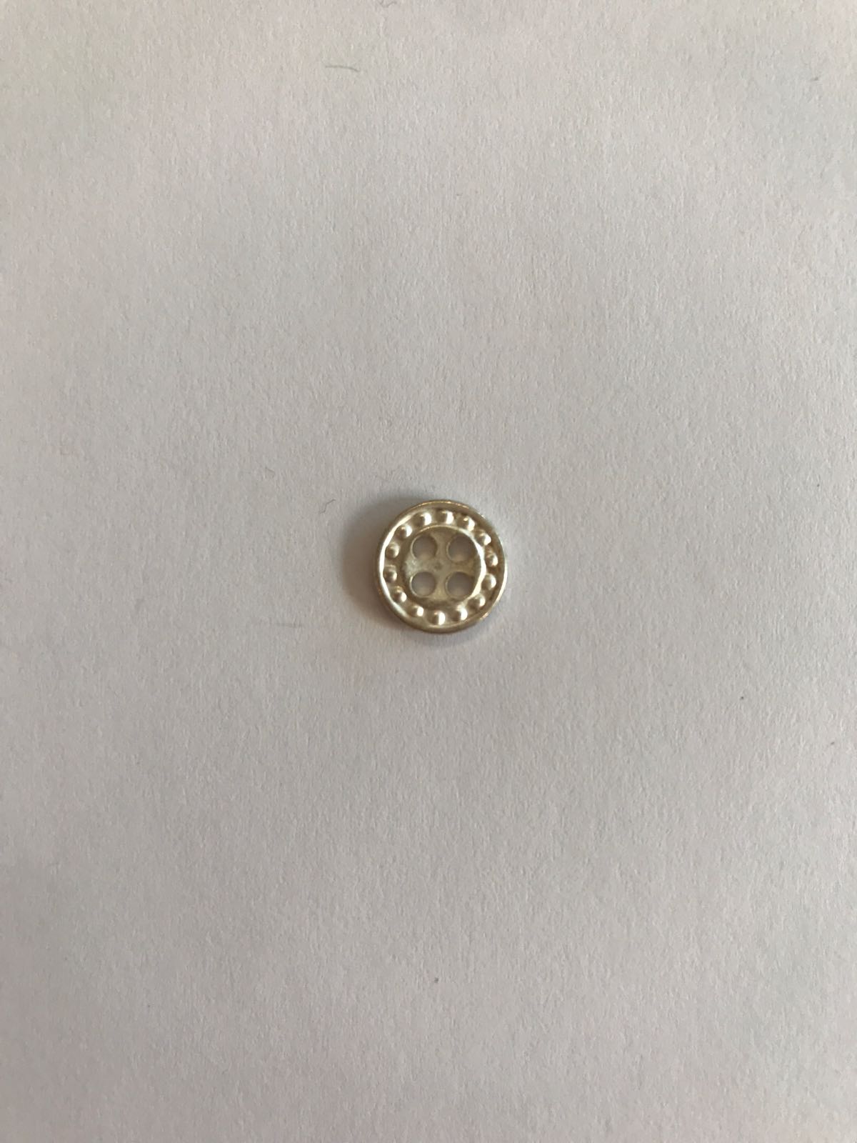 Silver button 10 mm