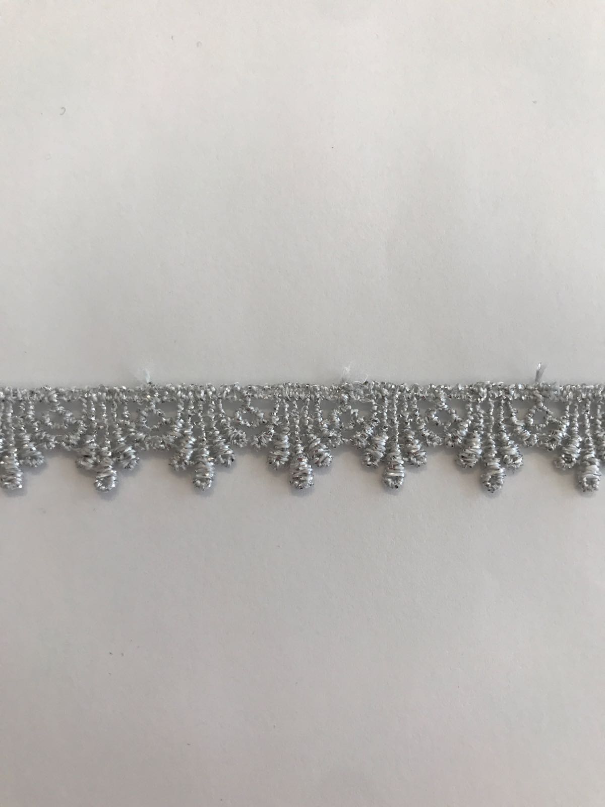 Silver Venetian lace 14 mm