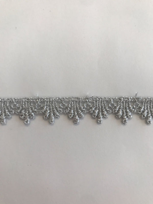 Silver Venetian lace 14 mm