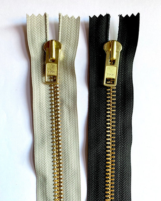 YKK non-separable metal zipper 57 cm