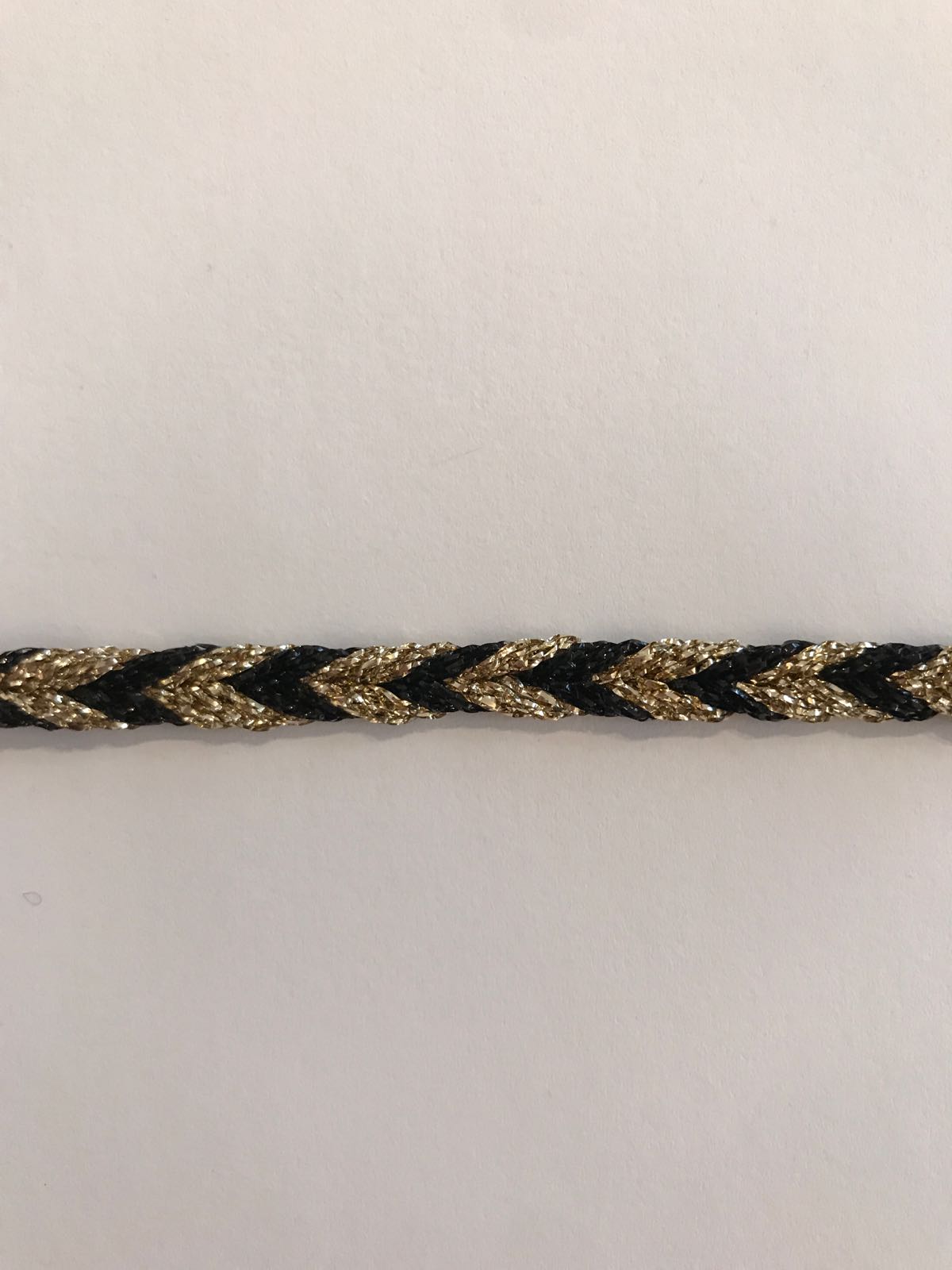 Metallic braided ribbon 7 mm