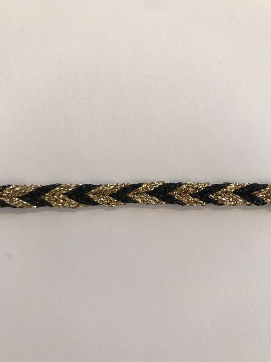 Metallic braided ribbon 7 mm
