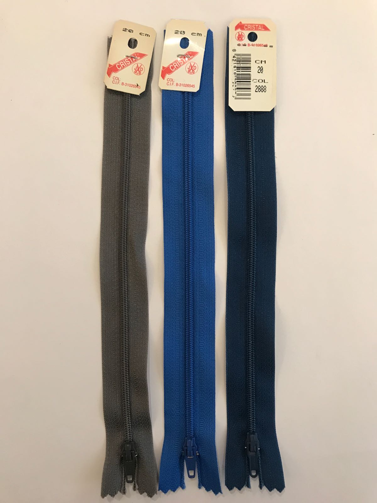 Spiral zipper non-divisible 20 cm